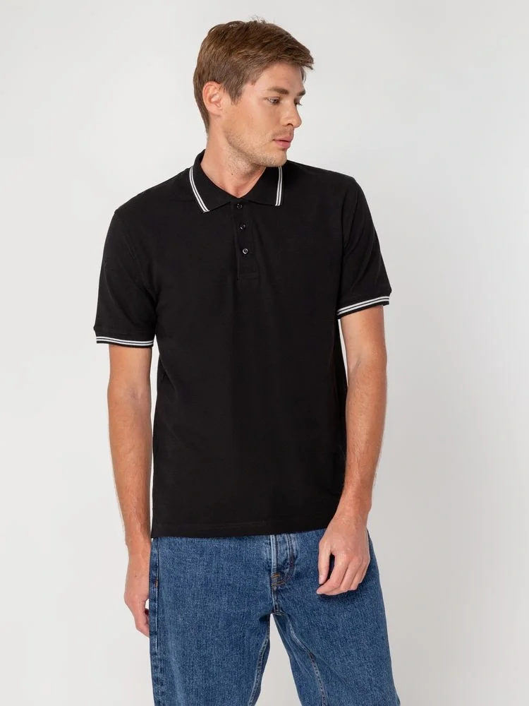 Рубашка поло Virma Stripes, черная - фото 13