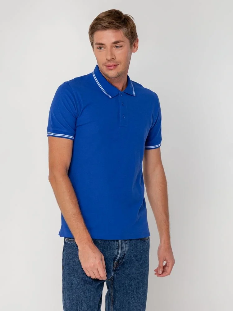 Рубашка поло Virma Stripes, ярко-синяя - фото 13