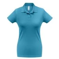 Рубашка поло женская ID.001 бирюзовая - фото 1