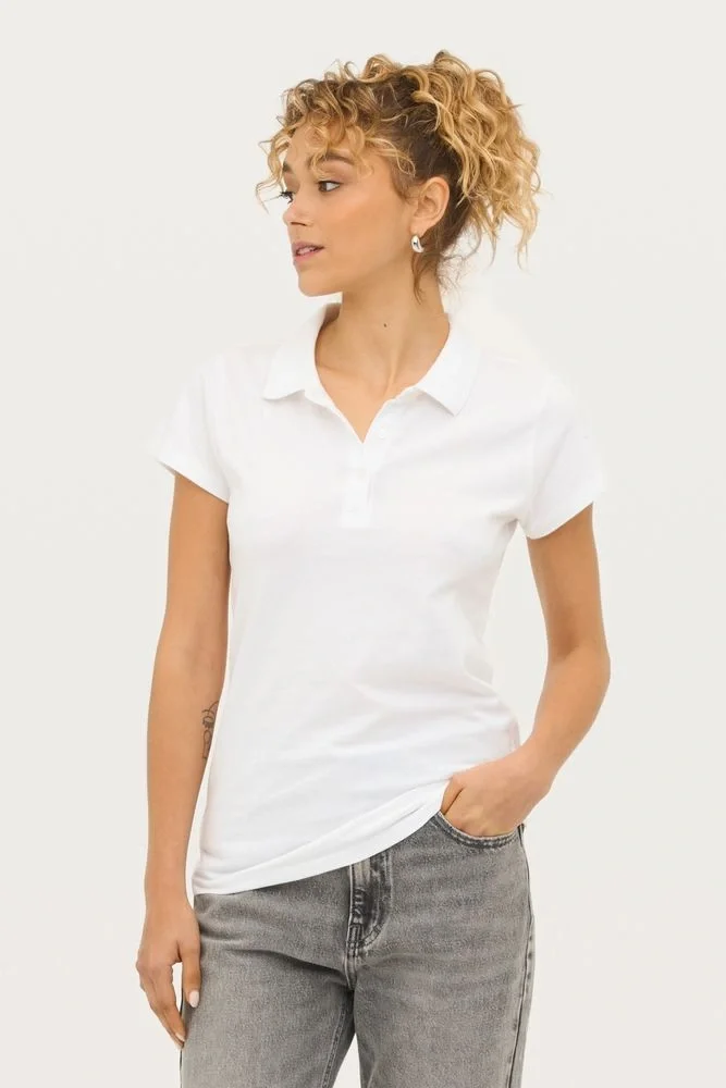 Рубашка поло женская Prescott Women 170, красная - фото 7