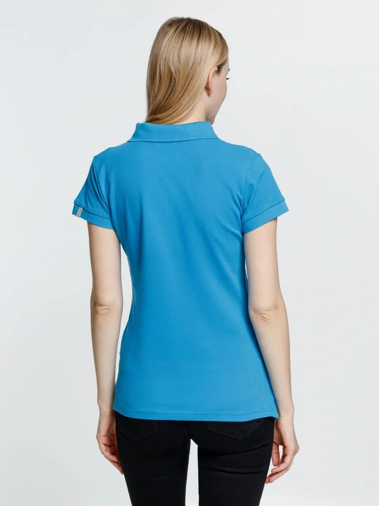 Рубашка поло женская Virma Premium Lady, бирюзовая - фото 11