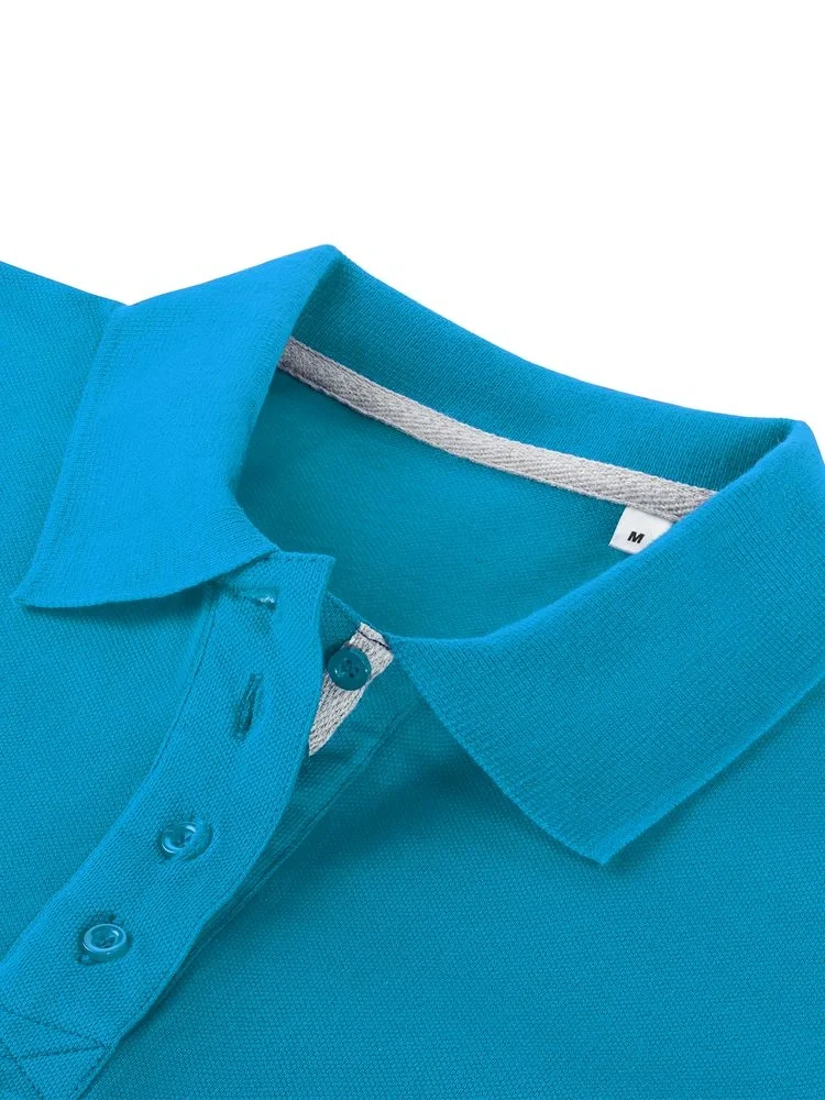 Рубашка поло женская Virma Premium Lady, бирюзовая - фото 6