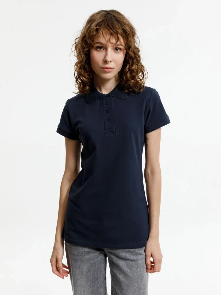 Рубашка поло женская Virma Premium Lady, темно-синяя - фото 7