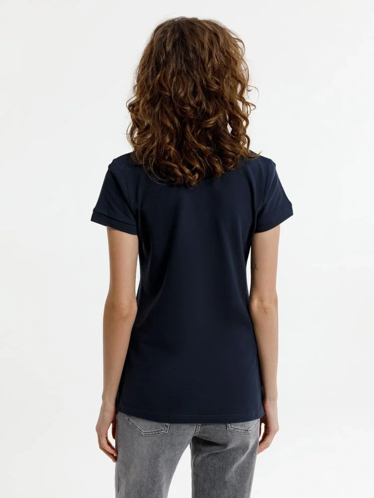 Рубашка поло женская Virma Premium Lady, темно-синяя - фото 9