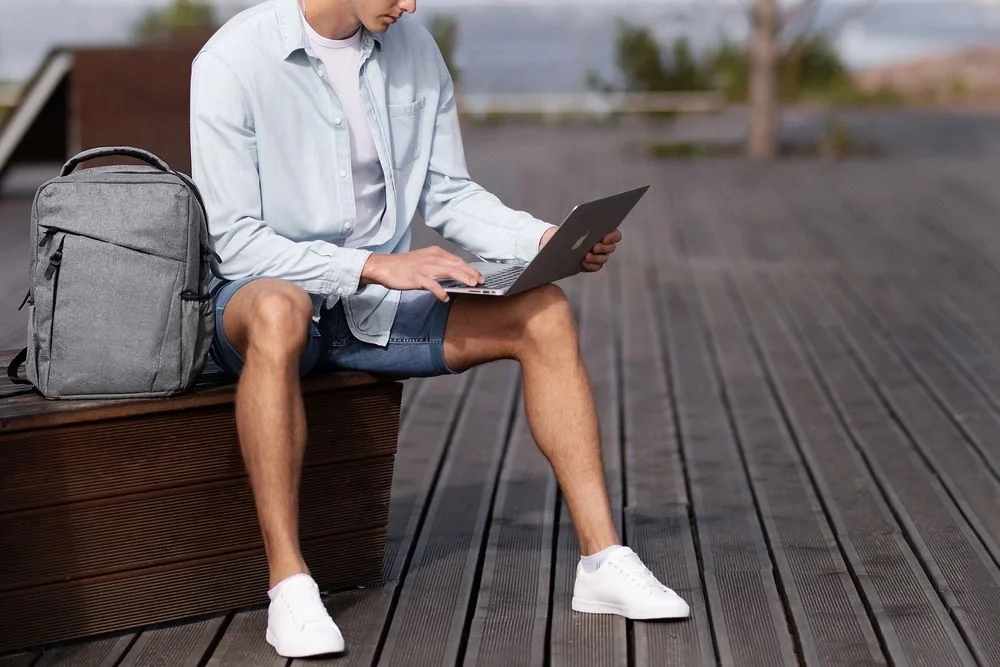 Рюкзак для ноутбука The First, серый - фото 10