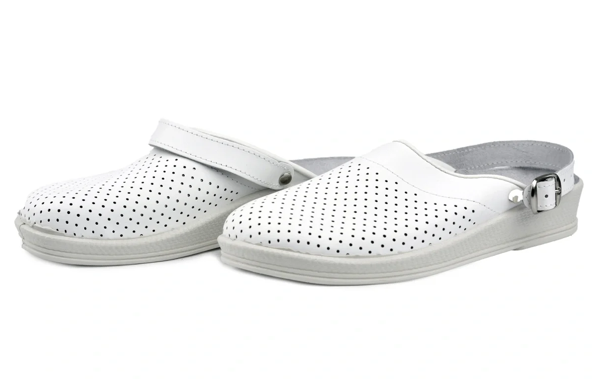 Сабо кожаные 10-12-7 (STEP) мужские, белые - фото 2