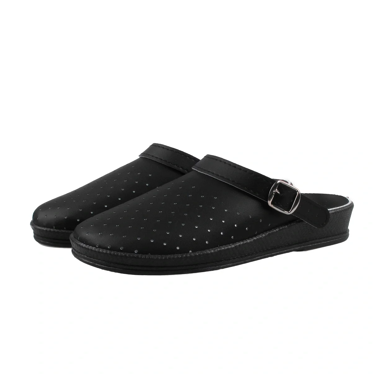 Сабо кожаные 10-12-7 (STEP) мужские, черные - фото 1