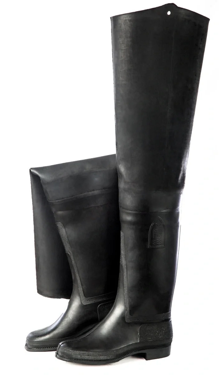 Сапоги резиновые рыбацкие (арт. 174 и С2С53) мужские, черные - фото 1