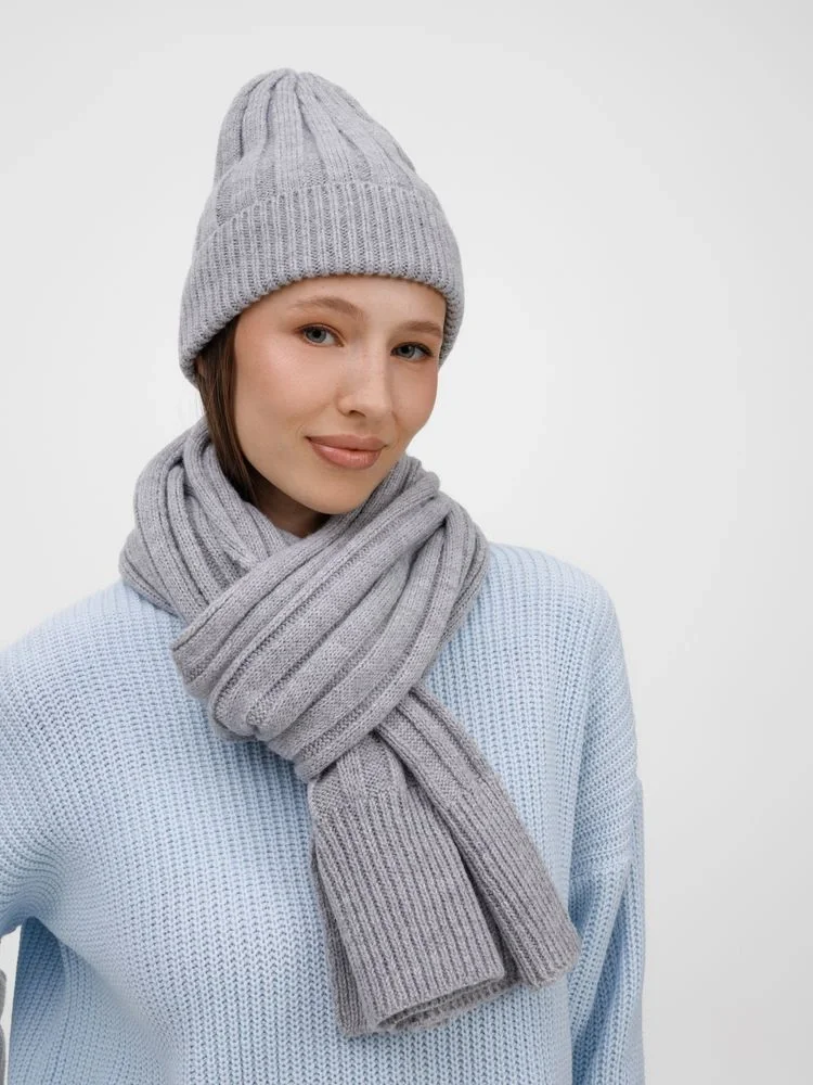 Шапка Bellish, светло-серый меланж - фото 4