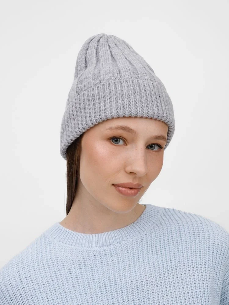 Шапка Bellish, светло-серый меланж - фото 5