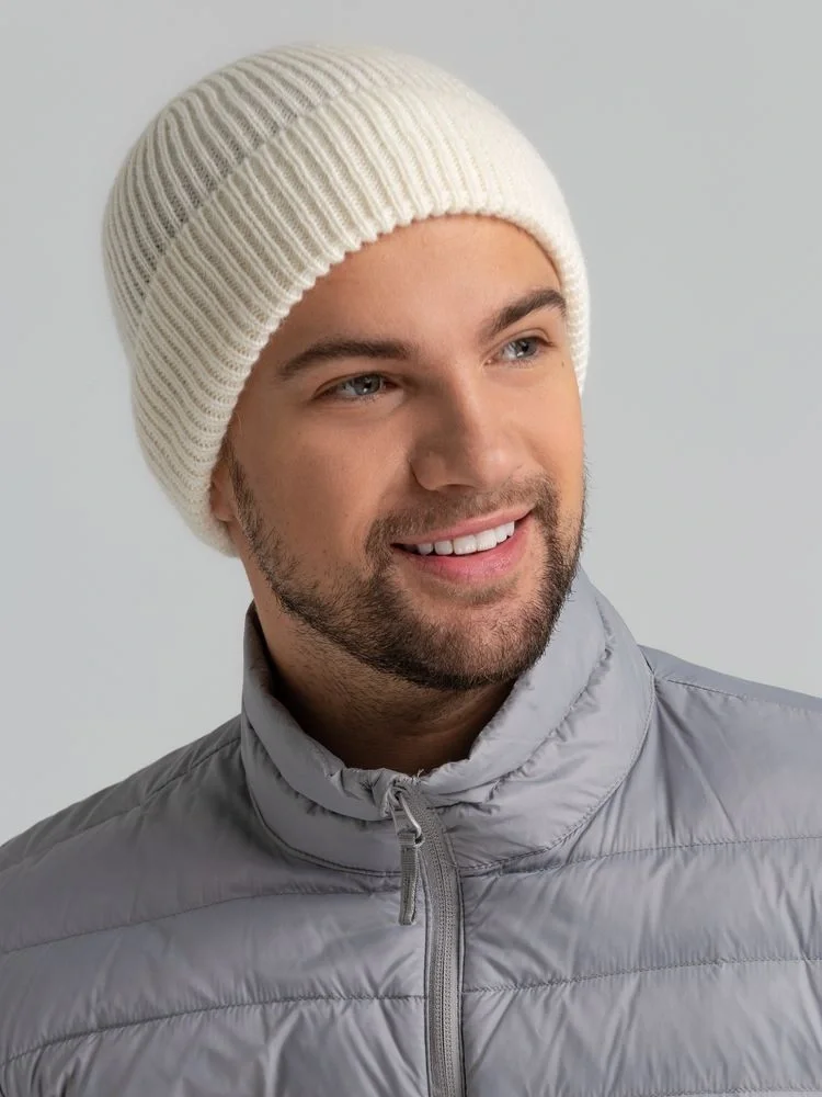 Шапка Bernard, молочно-белая (ванильная) - фото 15