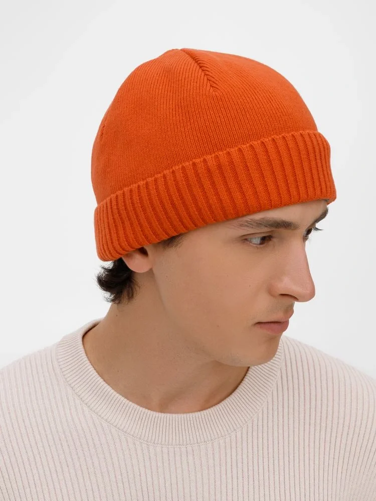 Шапка ComFleece, темно-оранжевая (кирпичная) - фото 4
