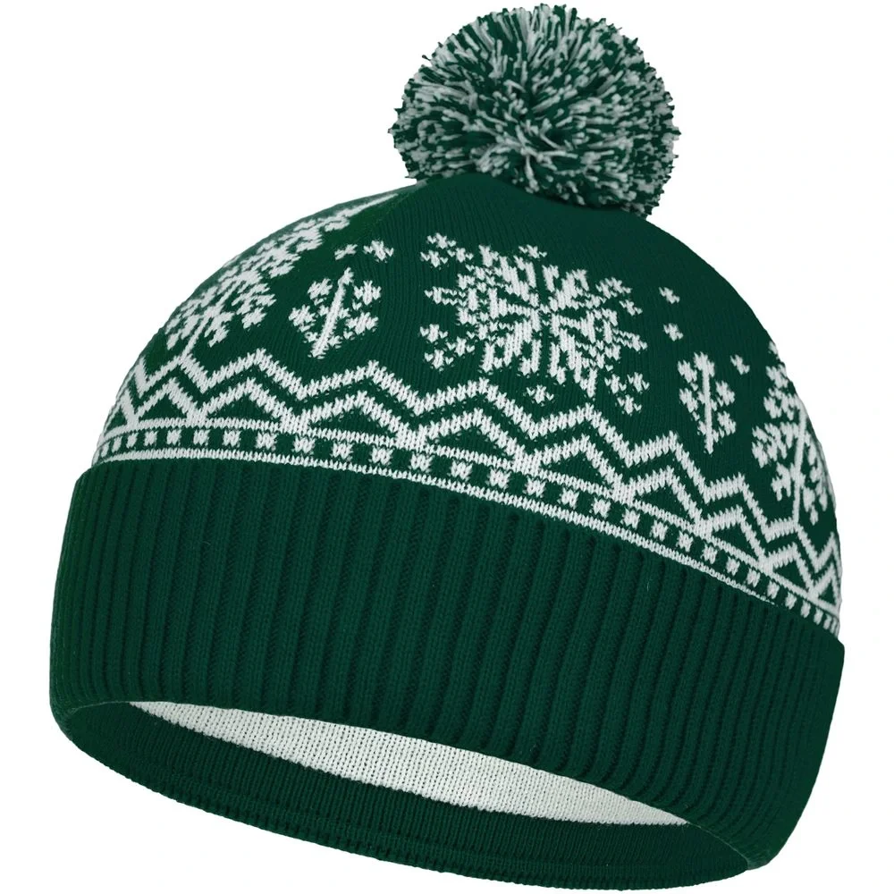 Шапка Elnik, зеленая с молочно-белым - фото 1