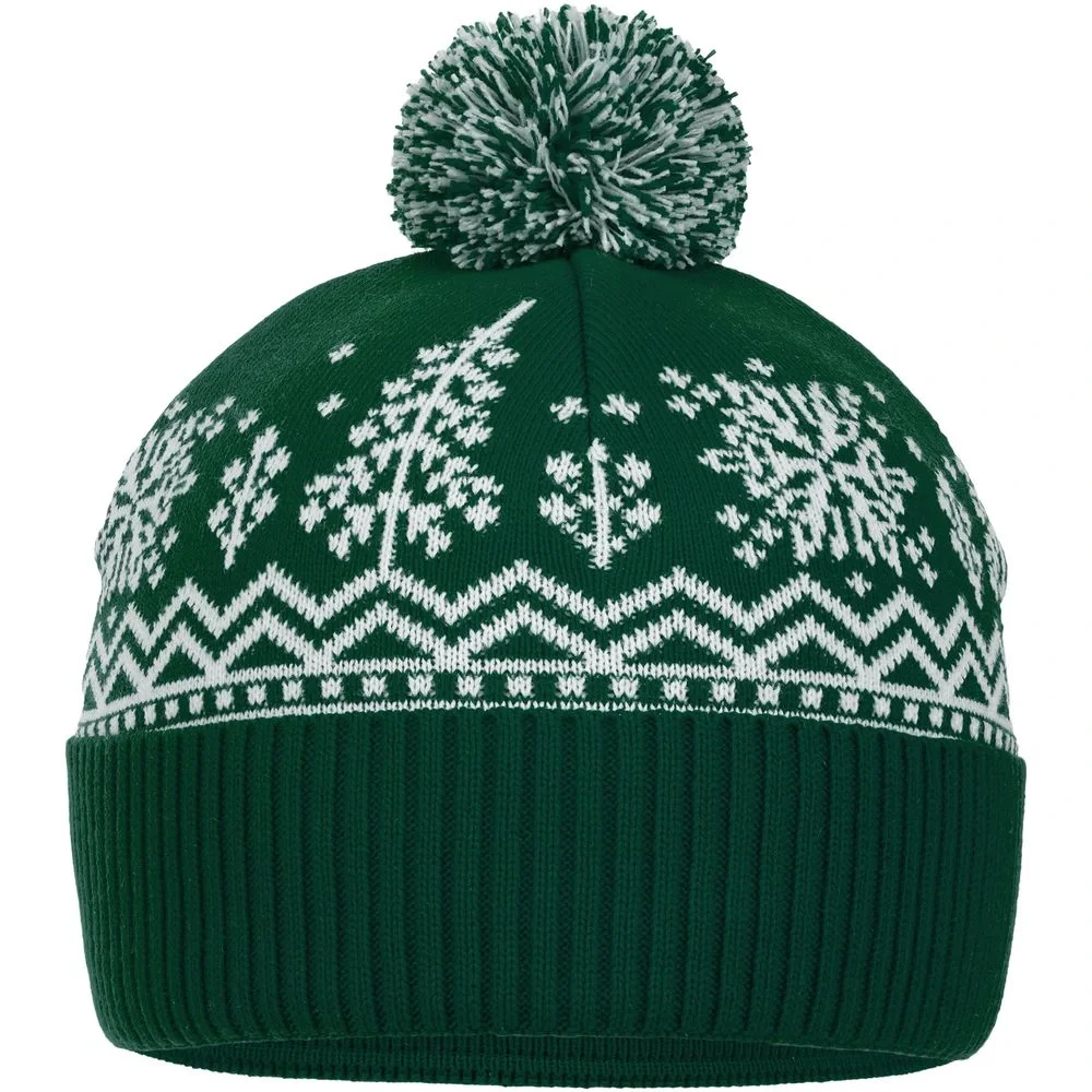 Шапка Elnik, зеленая с молочно-белым - фото 2