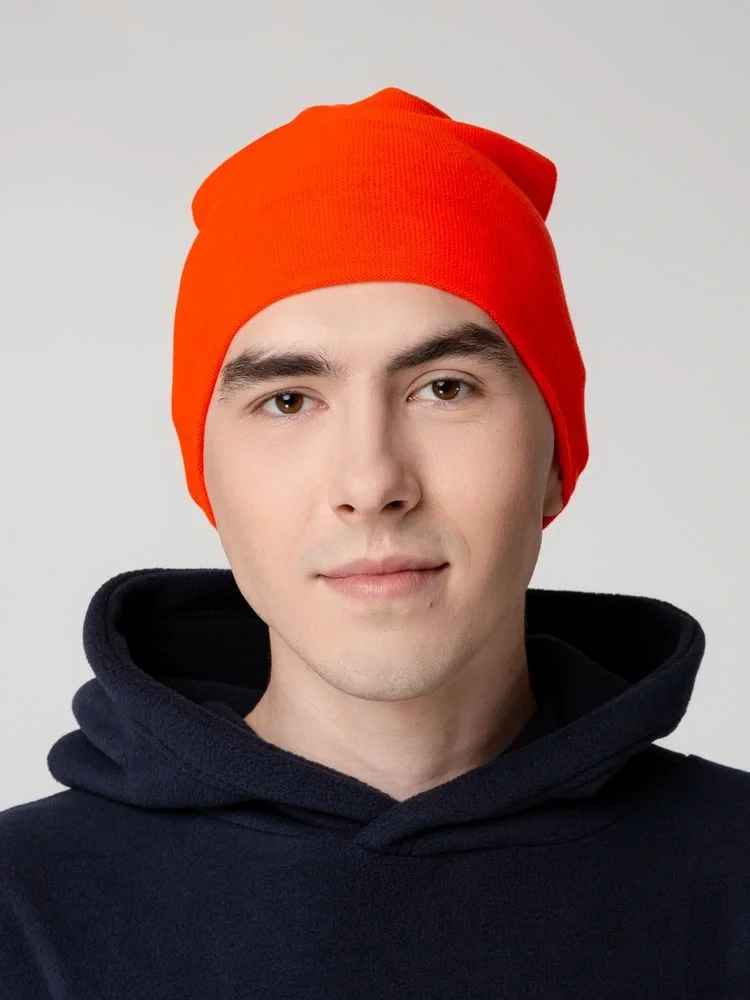 Шапка Hey, красно-оранжевая (кармин) - фото 4