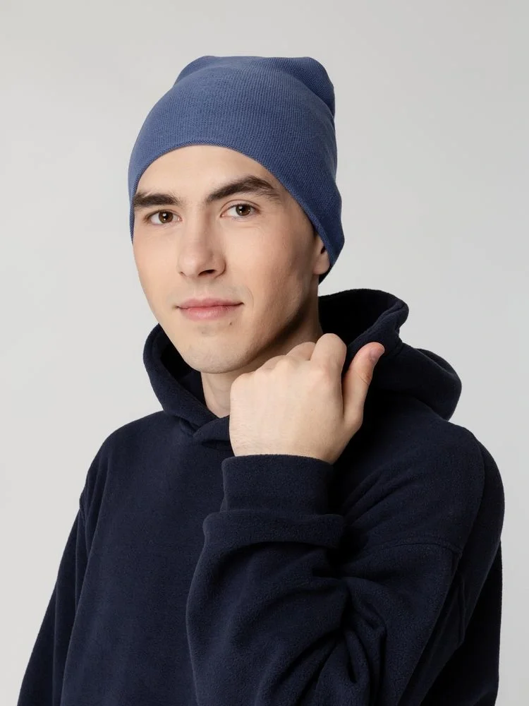 Шапка Hey, синяя (черника) - фото 4