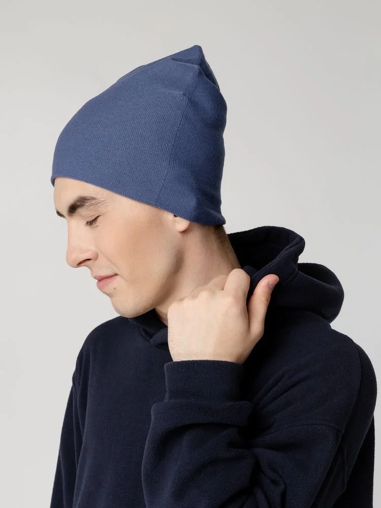 Шапка Hey, синяя (черника) - фото 5