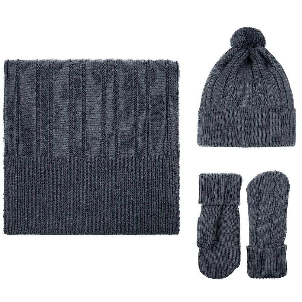 Шапка Knit Beat, серая (графит) - фото 4