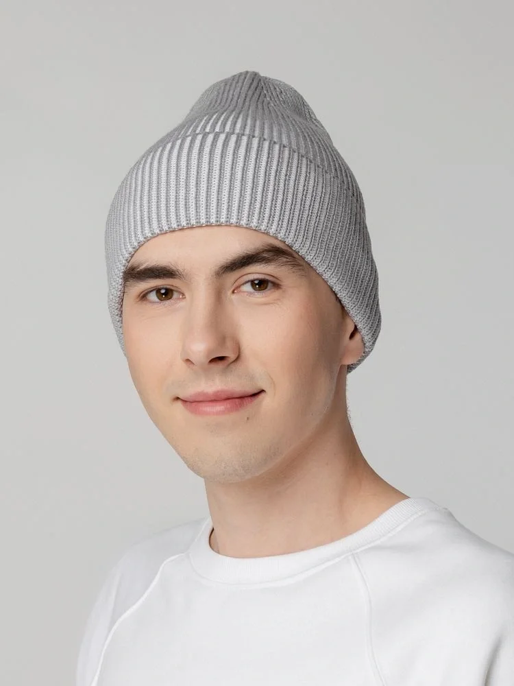 Шапка Nobilis, белая с серым - фото 5
