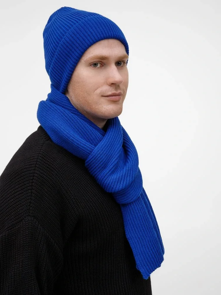 Шапка Nobilis Mono, синяя (аква) - фото 6