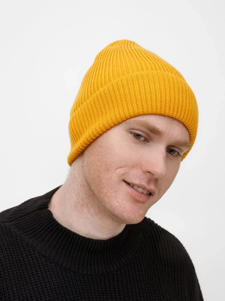 Шапка Nobilis Mono, желтая (медовая) - фото 4