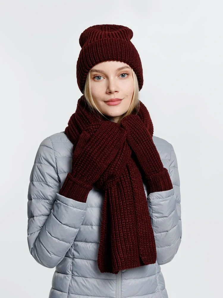 Шапка Nordkyn, бордовая - фото 6