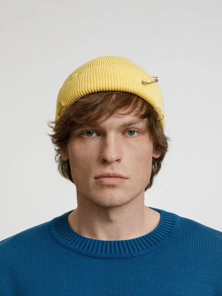 Шапка Pricker, желтая (попкорн) - фото 7