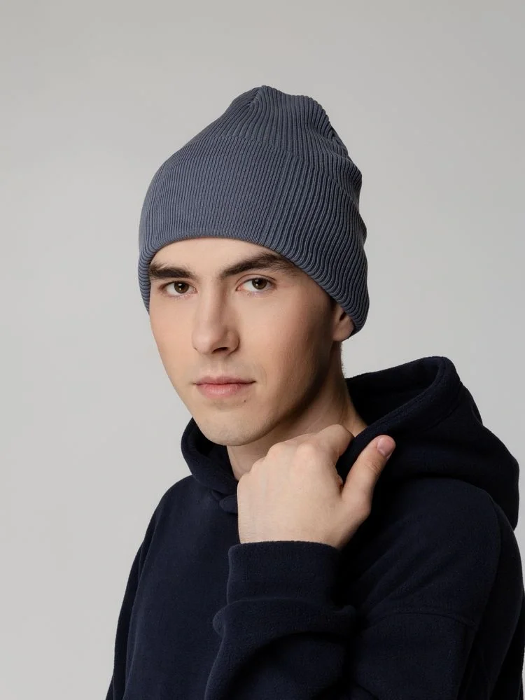 Шапка Real Rib, серая - фото 5