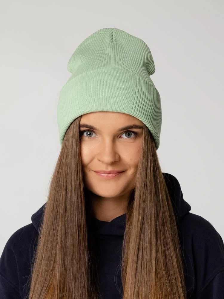 Шапка Real Rib, зеленая (мятная) - фото 3