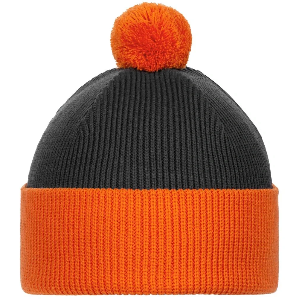 Шапка Snappy, темно-серая с оранжевым - фото 2