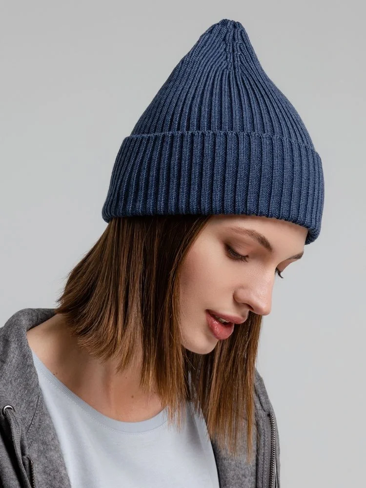 Шапка Stout, синий меланж - фото 12