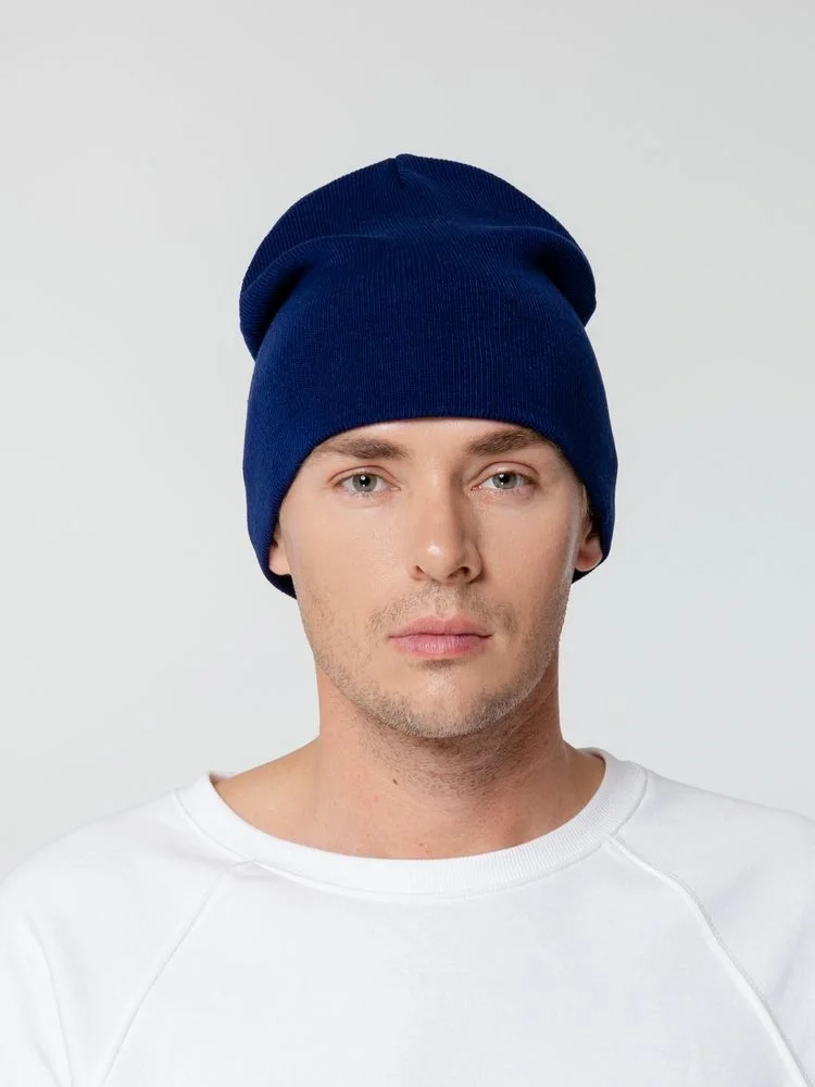 Шапка Tube Top, темно-синяя (сапфир) - фото 4