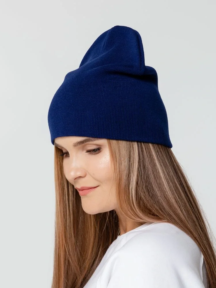 Шапка Tube Top, темно-синяя (сапфир) - фото 5