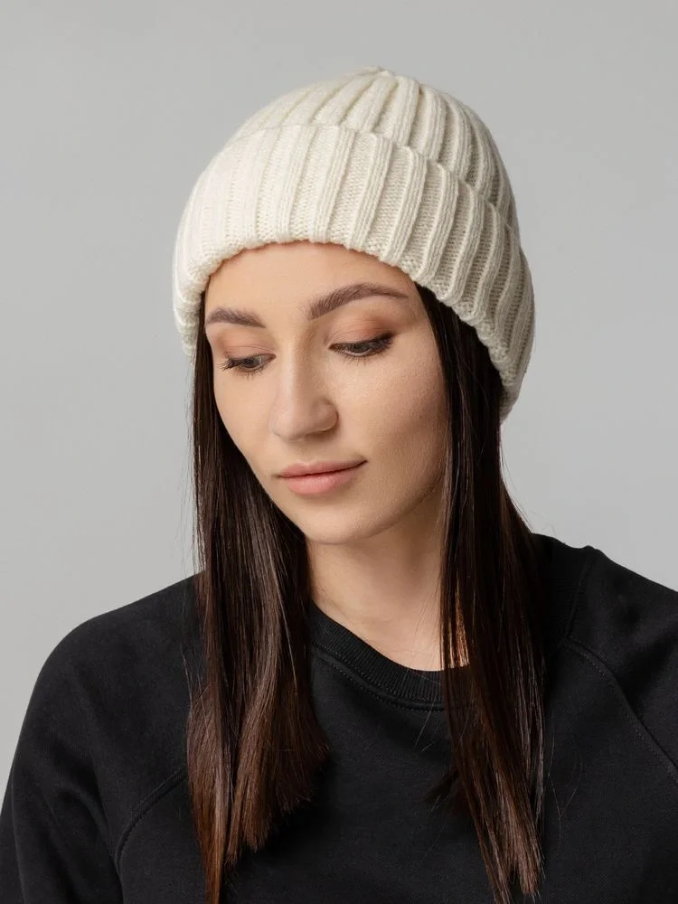 Шапка Uni, молочно-белая - фото 5