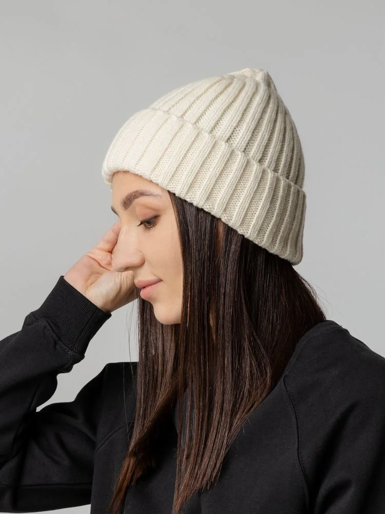 Шапка Uni, молочно-белая - фото 6