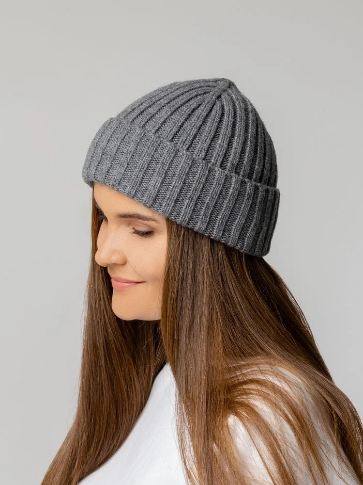Шапка Uni, серый меланж - фото 5
