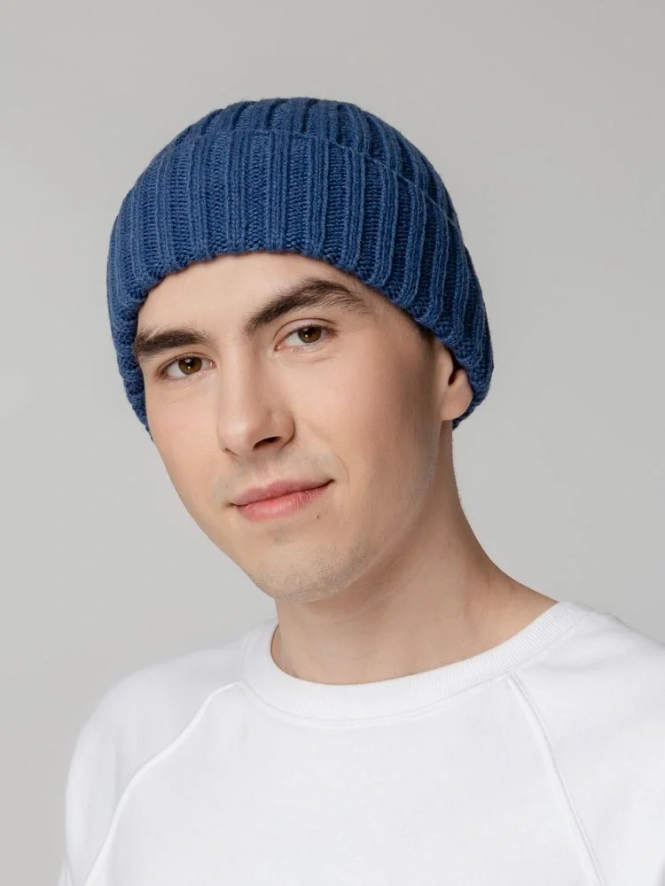 Шапка Uni, синяя - фото 5