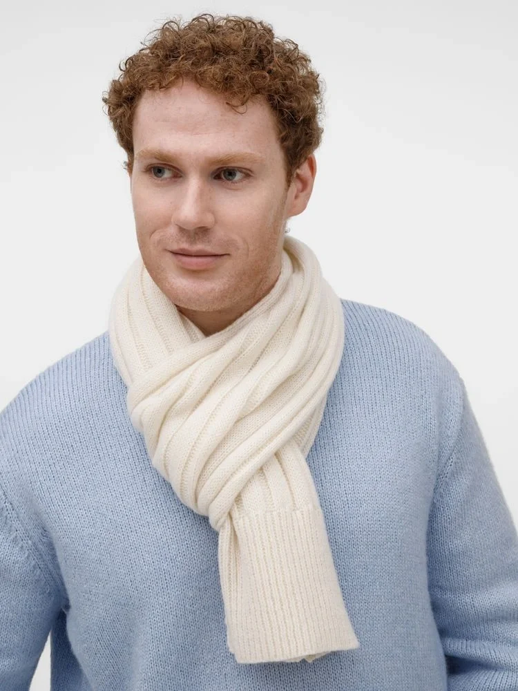 Шарф Bellish, белый (ванильный) - фото 7