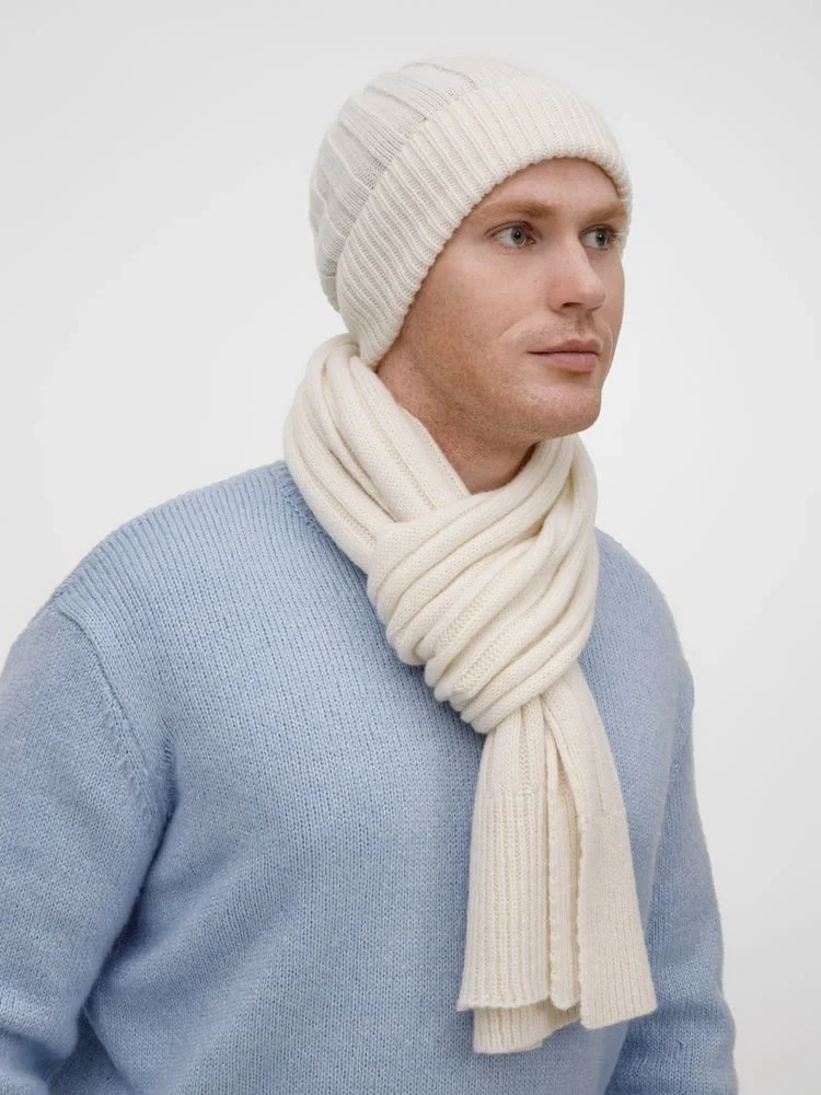 Шарф Bellish, белый (ванильный) - фото 8