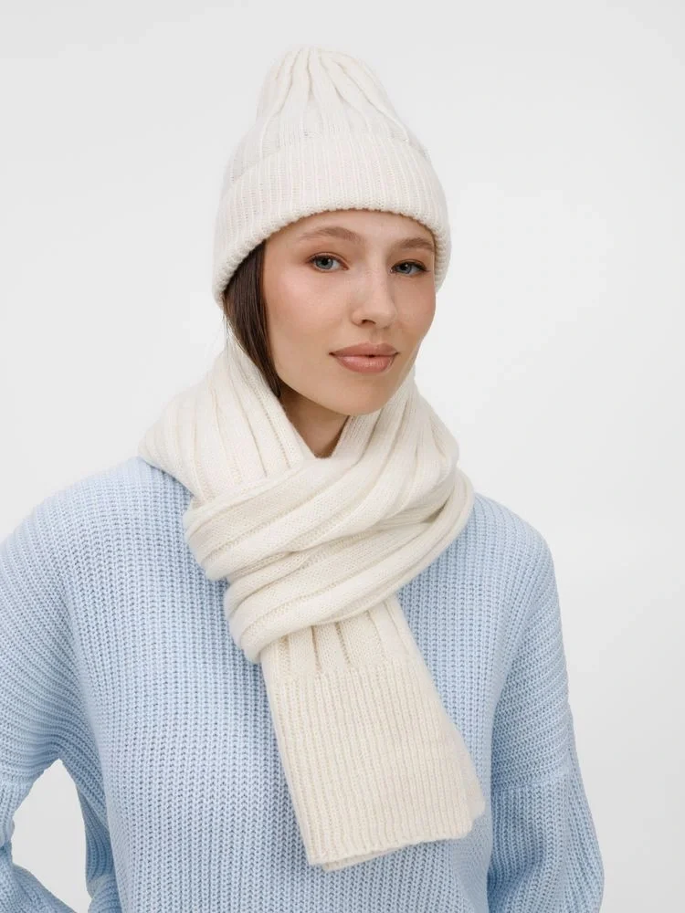 Шарф Bellish, белый (ванильный) - фото 9