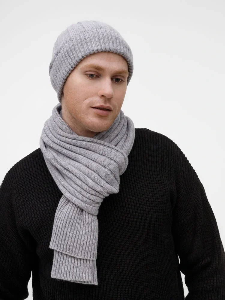 Шарф Bellish, светло-серый меланж - фото 7