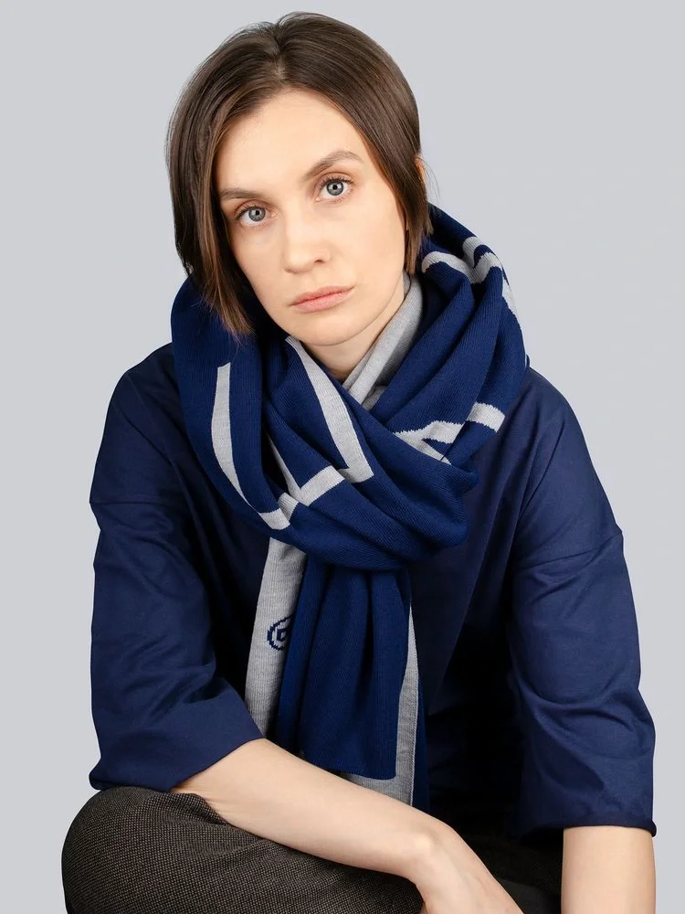 Шарф Bereg, серый с синим - фото 9