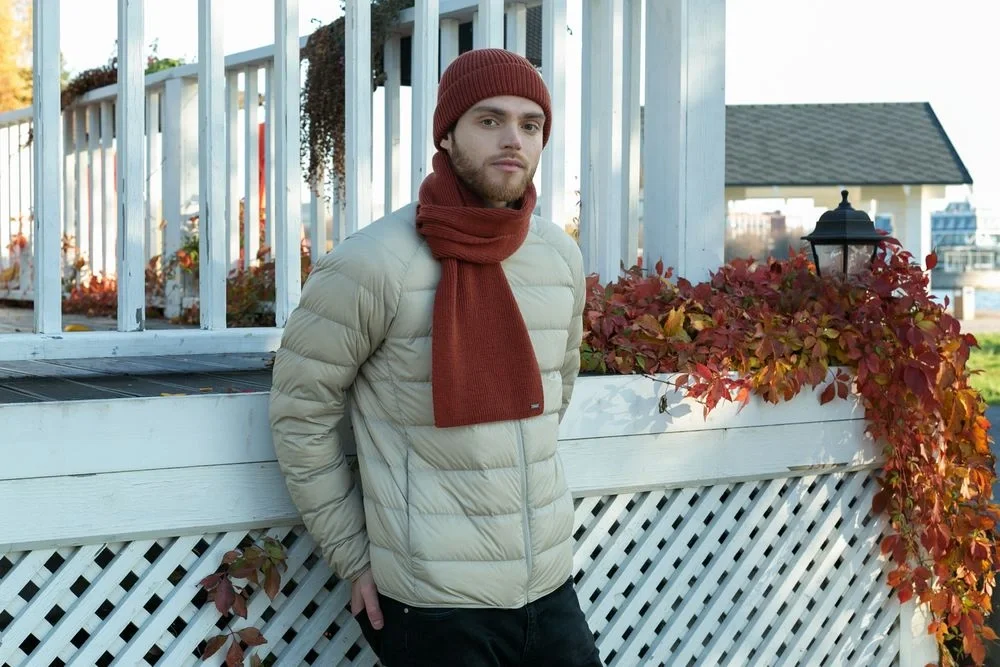 Шарф Bernard, коричневый (терракота) - фото 8