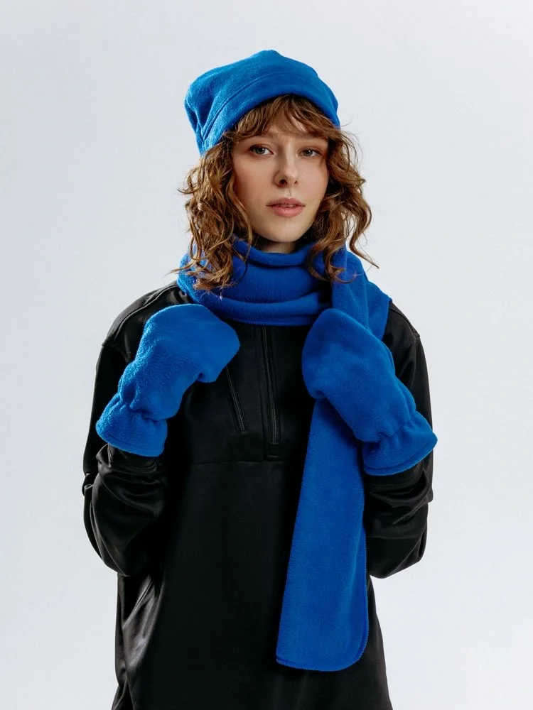 Шарф Fleecy, ярко-синий - фото 6