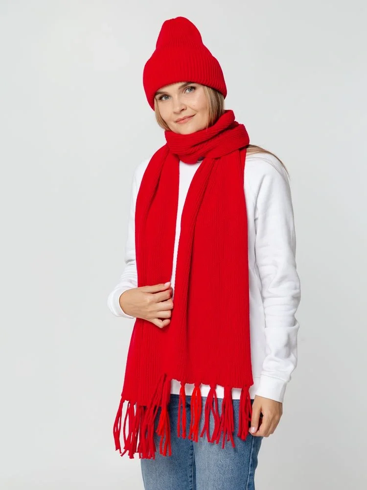 Шарф Flette, красный (алый) - фото 6