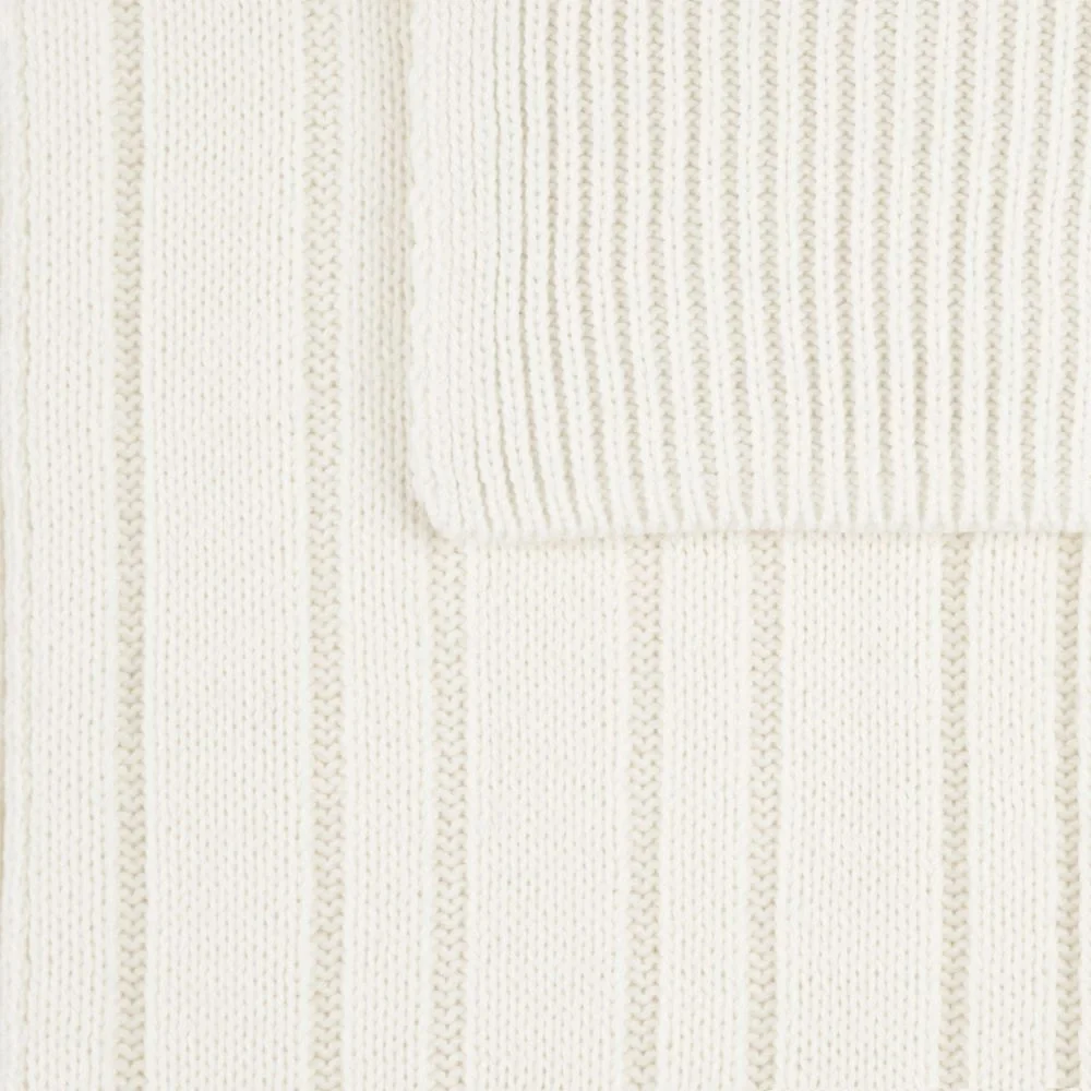 Шарф Knit Beat, белый (молочный) - фото 4