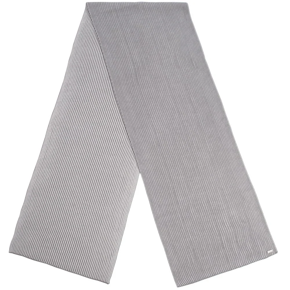 Шарф Nobilis, белый с серым - фото 3