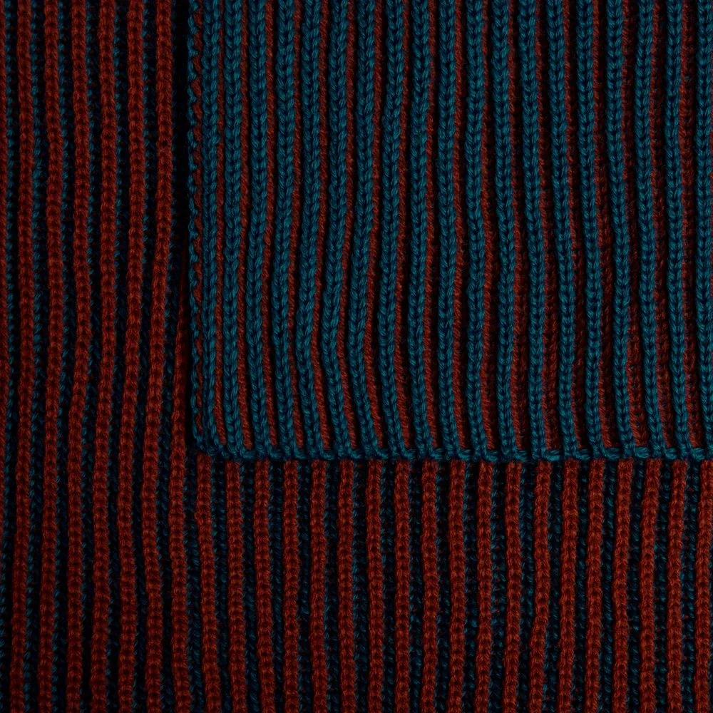 Шарф Nobilis, бирюзовый с терракотовым - фото 4