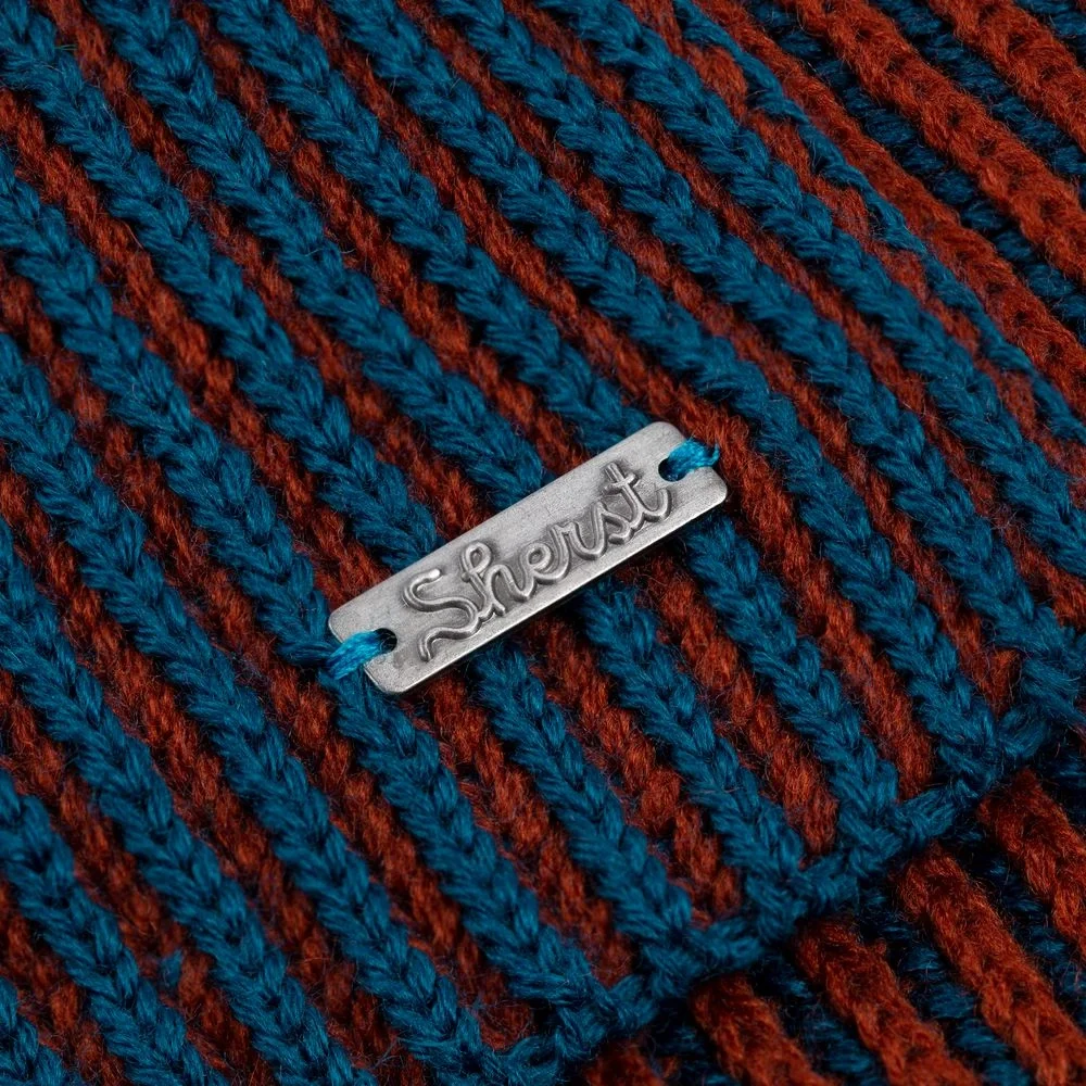 Шарф Nobilis, бирюзовый с терракотовым - фото 5