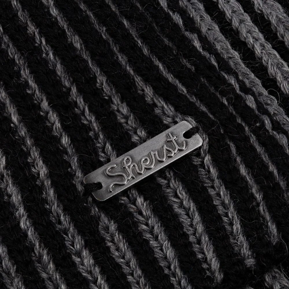 Шарф Nobilis, черный с серым меланжем - фото 5